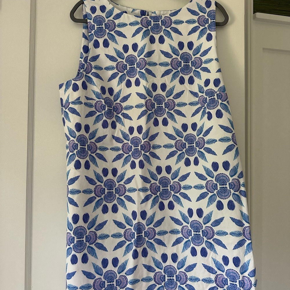 Hill House Blue and White Floral Mini Dress
